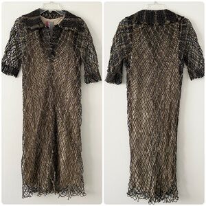 Pé de Chumbo Open Knit Dress